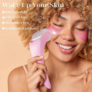 Pink Face Ice Roller with Gel Cooling Head- Reusable PP and Gel Cold Massage Tool for De-Puffing, Soothing, and Refreshing Skin, Easy to Freeze, Comfortable Grip, Daily Skincare Essential