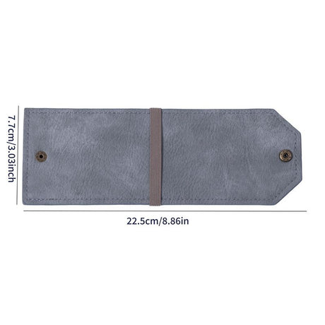 Grey Cash Wrap Wallet - Compact Snap Closure Card and Bill Holder, Slim Design for Quick Access, Lightweight Everyday Carry, Unisex Travel Friendly Accessory