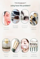14-Piece Green Simple Packaging Synthetic Fibre Makeup Brush Set - Soft Bristles, Long Handles, Complete Face and Eye Kit, Beginner Friendly Beauty Tools for Foundation, Blush, and Eyeshadow Application