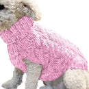 Pink XL size Cosy Cable Knit Dog Jumper -  Warm Winter Pet Clothing, Soft High Neck Design, Small to Medium Dogs, Easy Wear Pullover Style, Ideal for Chilly Evenings and Outdoor Walks