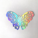 3D Butterfly Wall Stickers - Iridescent Silver Paper - 72pcs Set, Hollow Cut Design, Removable Decor for Home, Party, Wedding, Kids Room, Easy Peel and Stick-Style D