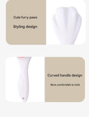 Green Silicone Cat Paw Face Brush - Long Handle Manual Facial Cleanser for Deep Pore Cleaning, Exfoliating & Massaging - Soft Bristles for Blackhead Removal, Gentle on Skin, Travel Friendly