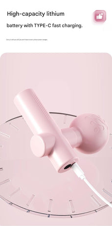 Black Mini Massage Gun - Pocket-Sized Deep Tissue Percussion Massager with 4 Speeds, 7mm Amplitude, 12KG Force, USB-C Rechargeable - Ultra Quiet, 68.7g Lightweight for Muscle Recovery, Travel, Office