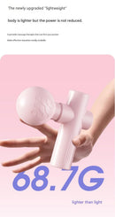 Green Mini Massage Gun - Pocket-Sized Deep Tissue Percussion Massager with 4 Speeds, 7mm Amplitude, 12KG Force, USB-C Rechargeable - Ultra Quiet, 68.7g Lightweight for Muscle Recovery, Travel, Office