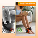 Grey 2-piece Wireless Electric Ankle Massager with Heat and Vibration - 3 Heating Levels, 3 Vibration Modes, 15 Min Timer, 2000mAh Rechargeable Battery - Cordless Foot and Ankle Pain Relief Wrap for Men and Women
