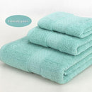 3-Piece Emerald green Towel Set - Soft Absorbent Bath, Hand & Face Towels with Jacquard Weave, Gift Set for Home, Hotel, or Gifting - Durable, Low-Lint, Machine Washable