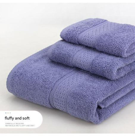 3-Piece Light gray Towel Set - Soft Absorbent Bath, Hand & Face Towels with Jacquard Weave, Gift Set for Home, Hotel, or Gifting - Durable, Low-Lint, Machine Washable