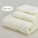 3-Piece Bright yellow Towel Set - Soft Absorbent Bath, Hand & Face Towels with Jacquard Weave, Gift Set for Home, Hotel, or Gifting - Durable, Low-Lint, Machine Washable