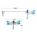 6-piece Blue and Red and Green 3D Dragonfly Clip  - Adjustable Wings, Multi-Colour PVC Garden Decor for Outdoor Camping, Fishing & Home Use