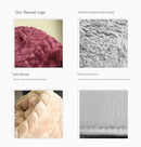 Blue 150*200cm Flannel Fleece Blanket - Quilted Diamond Pattern, Soft & Warm Polyester Throw for Office Nap, Sofa, Travel & Bed Use