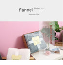 Green 150*200cm Flannel Fleece Blanket - Quilted Diamond Pattern, Soft & Warm Polyester Throw for Office Nap, Sofa, Travel & Bed Use