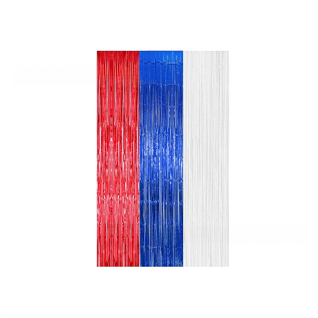 5-piece Red Laser Tinsel Foil Fringe Curtain - 1*1m Metallic Party Streamer Backdrop for Birthday, Wedding, Christmas, New Year & Event Decoration - Shimmering Photo Booth & Doorway Prop