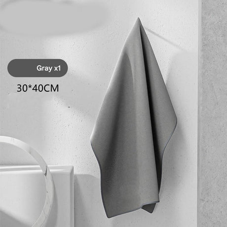 30*40 cm Grey Coral Fleece & Suede Microfiber Cloth Double-Sided Car Wash Towel  , 5X Water Absorption, Scratch-Free & Lint-Free, 360° Stitched Edge for Car Detailing, Glass, Home Cleaning - Multi-Purpose Auto Care Cloth