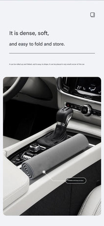 30*40 cm Grey Coral Fleece & Suede Microfiber Cloth Double-Sided Car Wash Towel  , 5X Water Absorption, Scratch-Free & Lint-Free, 360° Stitched Edge for Car Detailing, Glass, Home Cleaning - Multi-Purpose Auto Care Cloth