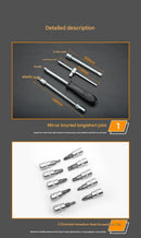 46-Piece Automotive Repair Tool Set - Carbon Steel Ratchet Wrench Socket Kit - 1/4 Inch Drive with Extension Bars, Universal Joint, and Multi-Bit Screwdriver Heads - Compact Storage Case for Car Maintenance, Machinery Repair, and DIY Projects