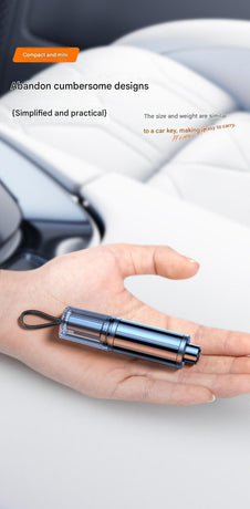 Black 2-in-1 Car Window Breaker and Seatbelt Cutter - Tungsten Steel Tip, Compact Emergency Escape Tool for Vehicle Safety, Portable Survival Hammer