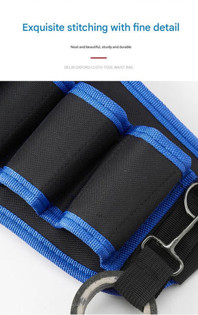 Yellow Professional Oxford Cloth Tool Waist Bag –Tool Belt, Multifunctional Work Belt, Men's Robust, Adjustable Tool Belt - Heavy-Duty 600D Waterproof for Electricians, Mechanics & Construction Workers