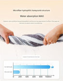 Grey and White M Size Super Absorbent Dog Bathrobe – Quick-Dry Coral Fleece Pet Towel with Snaps & Adjustable Belly Strap | Wearable Drying Coat for Small Medium Large Dogs & Cats After Bath, Swim, Rain
