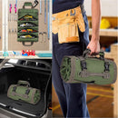 Green Multi-Purpose 600D Oxford Cloth Roll-Up Tool Organizer Bag – Heavy-Duty Waterproof & Anti-Scratch Organizer for Electricians, Mechanics & Automotive Use-Duty Oxford Fabric - Multi-Pocket Storage for Electricians, Mechanics & DIY Enthusiasts