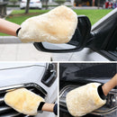 4-piece Beige Microfiber Car Wash Mitt - Double Sided Imitation Sheepskin Wash Glove, Scratch Free Paint Safe Cleaning Tool for Car Detailing, Waxing, Polishing - 23x15cm Large Palm Design