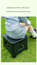 Black Small size Portable Folding Toilet Stool - PP Material - 100kg Load Capacity, Compact & Lightweight, Odor-Resistant Design, for Camping, Road Trips, Outdoor Emergencies, Travel-Friendly Solution