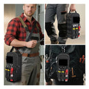 Heavy Duty Oxford Cloth Tool Bag - Portable Tactical Storage Pouch with Shoulder Strap, Multi-Function Loops, Zipper Pockets & Elastic Bands, Durable & Wear Resistant for Electricians, DIY, Camping, Auto Repair