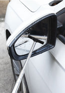 Black Telescopic Car Mirror Wiper - ABS & Stainless Steel - 98cm Extendable, Defog & Rain Removal, Compact Car Cleaning Tool, Universal Fit, Travel Friendly