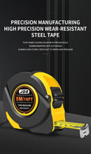 5M Heavy Duty Steel Tape Measure -  Metric & Imperial Dual Scale - High Carbon Steel Blade, Anti-Slip ABS+TPR Casing, Push-Button Lock, Wear-Resistant for Construction & DIY