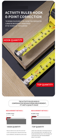 5M Heavy Duty Steel Tape Measure -  Metric & Imperial Dual Scale - High Carbon Steel Blade, Anti-Slip ABS+TPR Casing, Push-Button Lock, Wear-Resistant for Construction & DIY