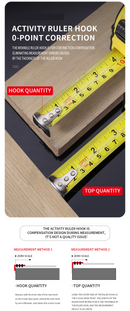 10M Heavy Duty Steel Tape Measure -  Metric & Imperial Dual Scale - High Carbon Steel Blade, Anti-Slip ABS+TPR Casing, Push-Button Lock, Wear-Resistant for Construction & DIY