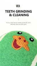 3-Piece Set High Elastic Pet Tennis Toy - Chew-Resistant Dog Ball with Plush Animal Designs for Interactive Play, Teeth Grinding & Dental Cleaning, Synthetic Fiber & Rubber, 80g Lightweight, Ideal for Small to Large Dogs-Designs: Duck and  Owl and  Pengui