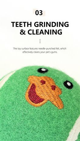 3-Piece Set High Elastic Pet Tennis Toy - Chew-Resistant Dog Ball with Plush Animal Designs for Interactive Play, Teeth Grinding & Dental Cleaning, Synthetic Fiber & Rubber, 80g Lightweight, Ideal for Small to Large Dogs-Designs: Duck and  Owl and  Pengui