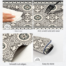 Diatom Mud Kitchen Counter Mat - Quick Dry Absorbent Non-Slip Draining Pad for Sink Benchtop 50cm x 80cm(Watching the ice flowers in winter)