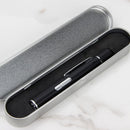 Black Metal Laser Cat Toy Pen Set - 2 Piece USB Rechargeable 3-in-1 Laser Pointer with UV Light and LED Torch in Gift Tin Box