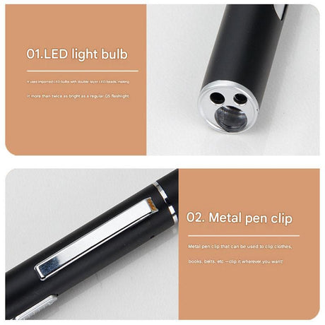 Black Metal Laser Cat Toy Pen Set - 2 Piece USB Rechargeable 3-in-1 Laser Pointer with UV Light and LED Torch in Gift Tin Box