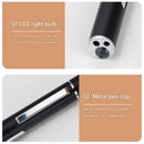 Grey and black Metal Laser Cat Toy Pen Set - 2 Piece USB Rechargeable 3-in-1 Laser Pointer with UV Light and LED Torch in Gift Tin Box