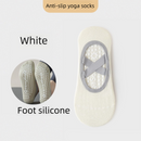 3-Pack White Anti-Slip Yoga Socks - Grippy Pilates Dance Fitness Socks with Silicone Grip for Women