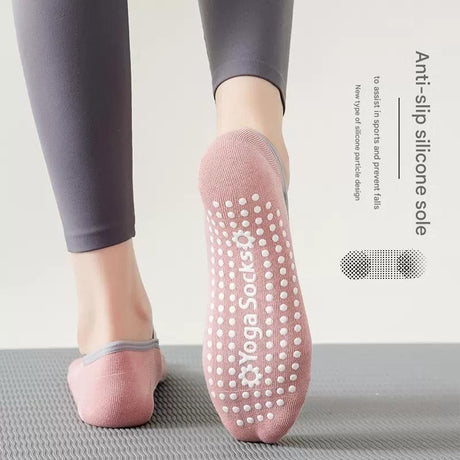 3-Pack Green Anti-Slip Yoga Socks - Grippy Pilates Dance Fitness Socks with Silicone Grip for Women