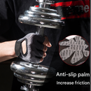 Grey Half Finger Fitness Gloves - Anti-Slip Breathable Gym Training Gloves for Weightlifting Cycling(Size:L)