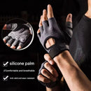 Pink Half Finger Fitness Gloves - Anti-Slip Breathable Gym Training Gloves for Weightlifting Cycling(Size:L)