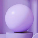 Purple Anti-Burst Yoga Exercise Ball with Manual Hand Pump - 25cm Thickened Stability Ball for Pilates Core Training Fitness