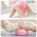 Pink Anti-Burst Yoga Exercise Ball with Manual Hand Pump - 25cm Thickened Stability Ball for Pilates Core Training Fitness