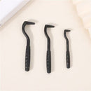 2-Pack Black Pet Tick Remover Tool Set - Small Medium Large Flea and Tick Hook Removers