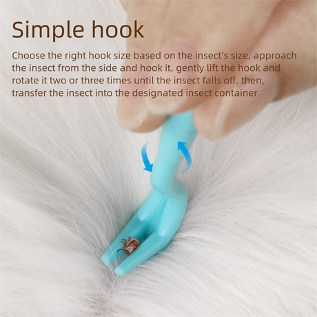 2-Pack Black Pet Tick Remover Tool Set - Small Medium Large Flea and Tick Hook Removers