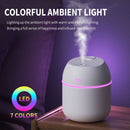 White Mini USB Humidifier Large Mist - Desktop Ultrasonic Air Humidifier with Colorful LED Light