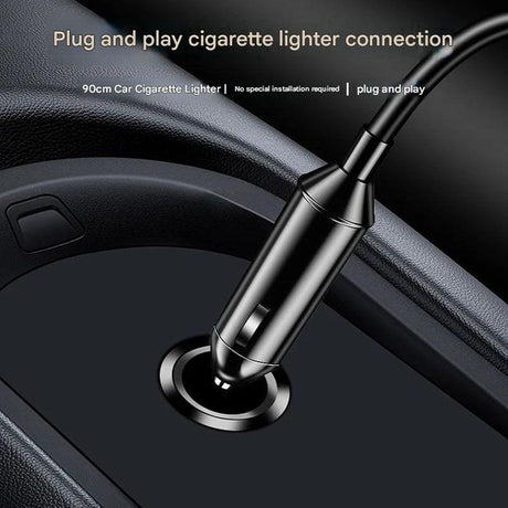 Black Portable Car Electric Kettle 12V/24V Universal USB Travel Water Boiler 500ml 316 Stainless Steel Smart Temperature Control
