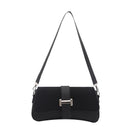 Black Fashion Retro Crossbody Bag French Chic Small Shoulder Bag Women’s Baguette Underarm Bag