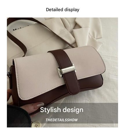 Red Fashion Retro Crossbody Bag French Chic Small Shoulder Bag Women’s Baguette Underarm Bag