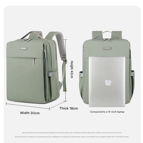 Blue Large Capacity Airbag Backpack Multi-Compartment Laptop Backpack Travel Business Bag