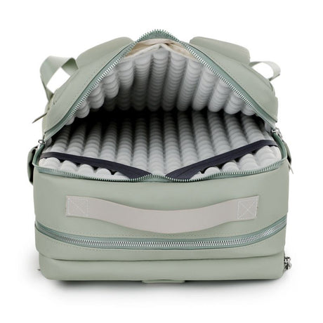 Green Large Capacity Airbag Backpack Multi-Compartment Laptop Backpack Travel Business Bag